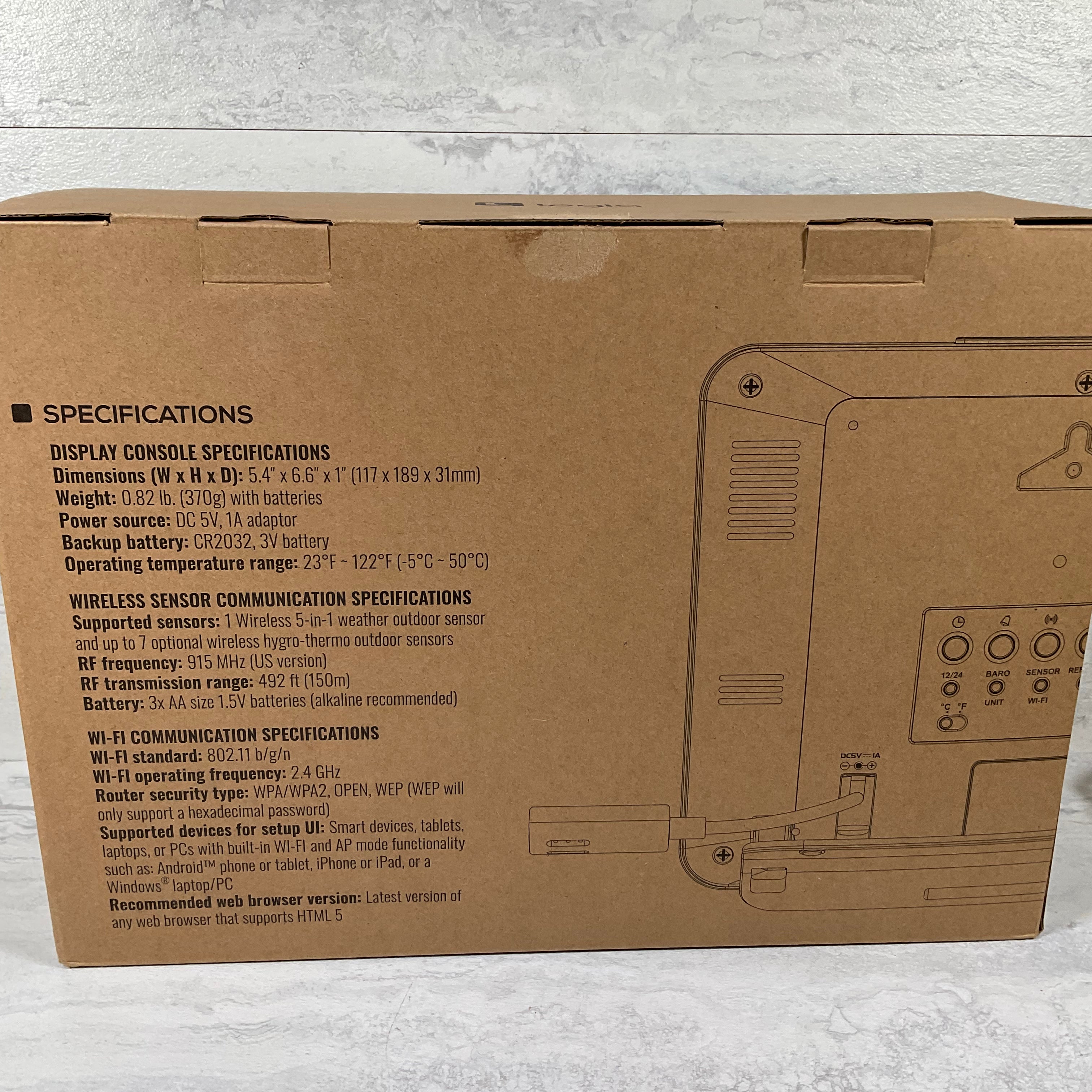 5-in-1 Wi-Fi Weather Station | Indoor/Outdoor Remote Monitoring System (7341402325230)